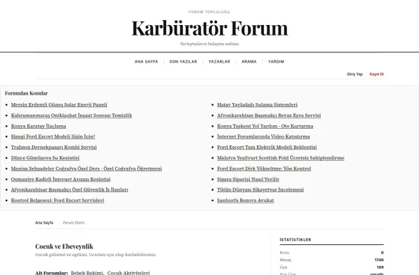karburatorforum.com.tr ekran görüntüsü