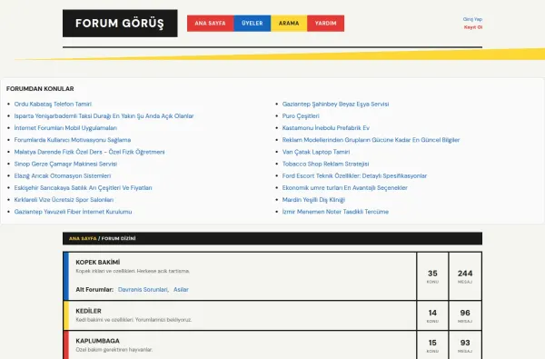 forumgorus.com.tr masaüstü ekran görüntüsü