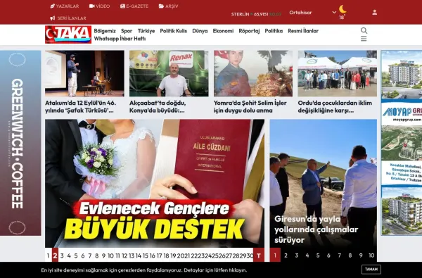 takagazete.com.tr masaüstü ekran görüntüsü