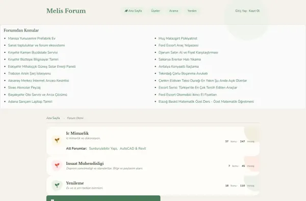 melisforum.com.tr masaüstü ekran görüntüsü