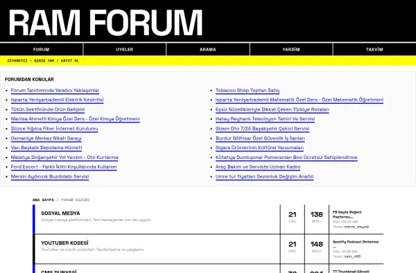 ramforum.com.tr ekran görüntüsü