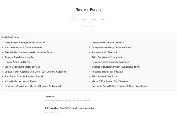 teoremforum.com.tr ekran görüntüsü