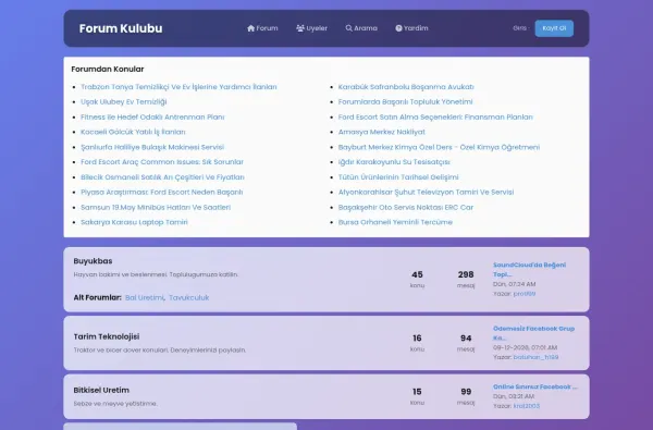 forumkulubu.com.tr masaüstü ekran görüntüsü