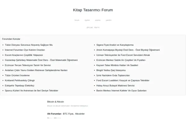 kitaptasarimciforum.com.tr ekran görüntüsü