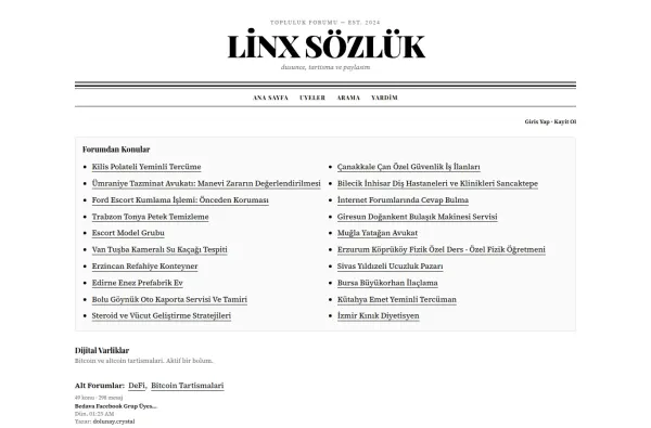 linxsozluk.com.tr masaüstü ekran görüntüsü