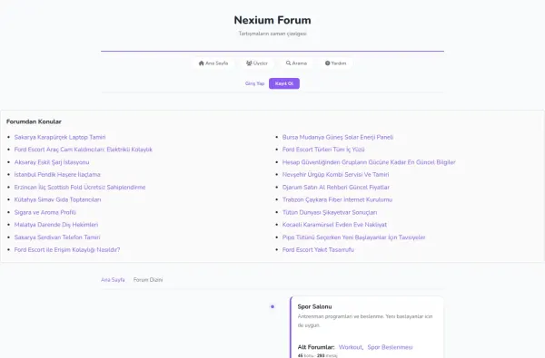 nexiumforum.com.tr ekran görüntüsü