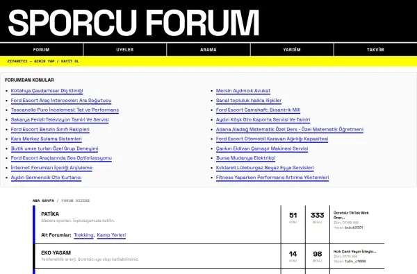 sporcuforum.com.tr masaüstü ekran görüntüsü