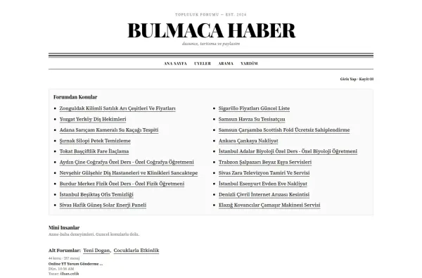 bulmacahaber.com.tr masaüstü ekran görüntüsü