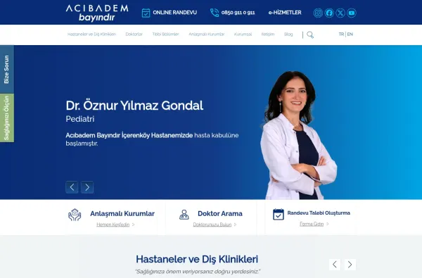 bayindirhastanesi.com.tr masaüstü ekran görüntüsü
