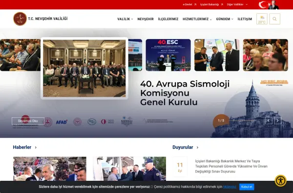 nevsehir.gov.tr masaüstü ekran görüntüsü