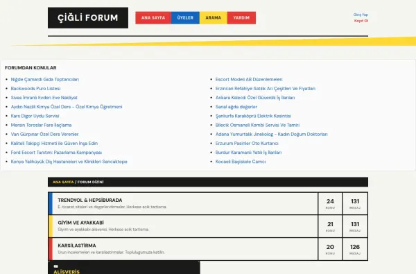 cigliforum.com.tr ekran görüntüsü