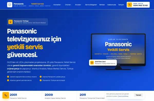 panasonicservisi.com ekran görüntüsü