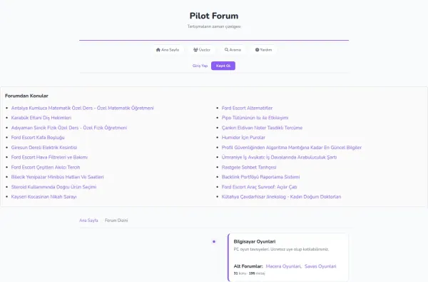 pilotforum.com.tr ekran görüntüsü