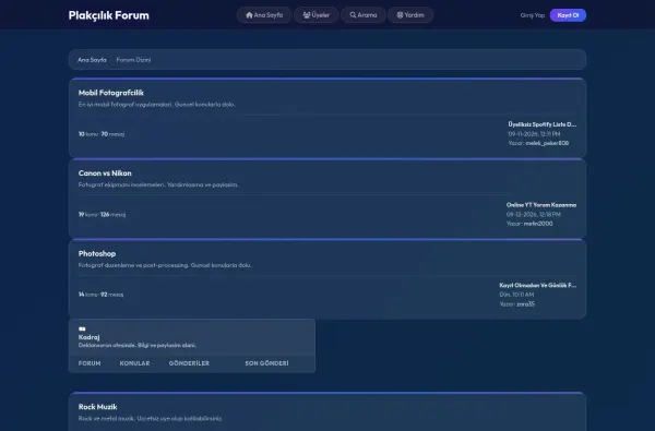 plakcilikforum.com.tr masaüstü ekran görüntüsü