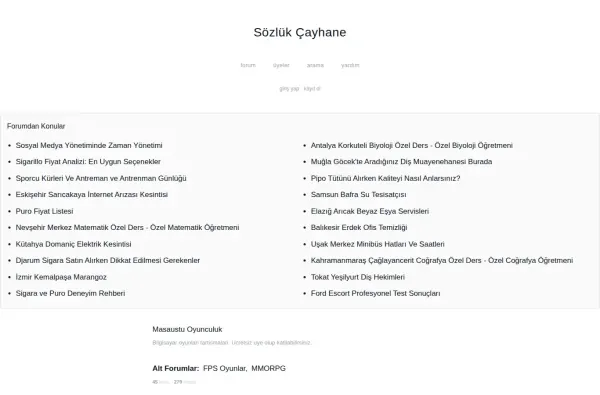 sozlukcayhane.com.tr ekran görüntüsü