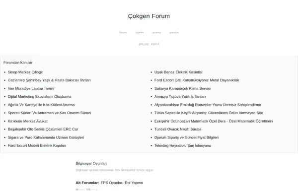 cokgenforum.com.tr ekran görüntüsü