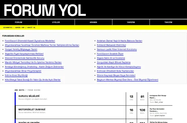 forumyol.com.tr masaüstü ekran görüntüsü
