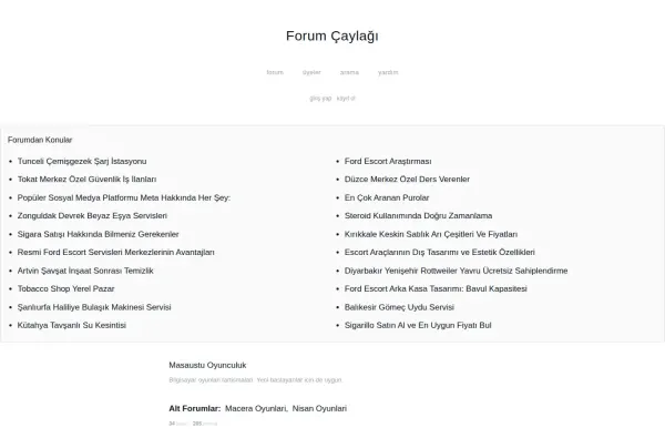 forumcaylagi.com.tr masaüstü ekran görüntüsü
