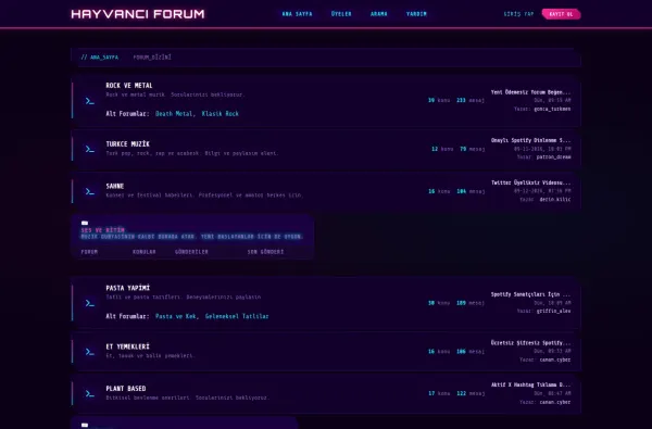 hayvanciforum.com.tr ekran görüntüsü