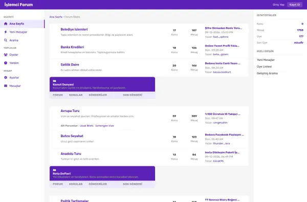 islemciforum.com.tr ekran görüntüsü