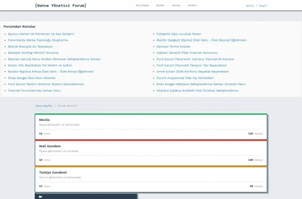sahneyoneticiforum.com.tr ekran görüntüsü