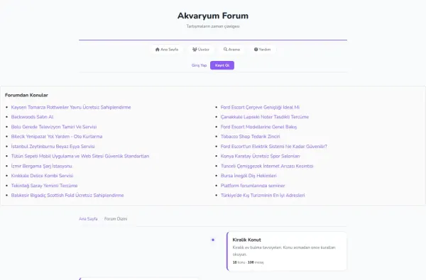 akvaryumforum.com.tr masaüstü ekran görüntüsü