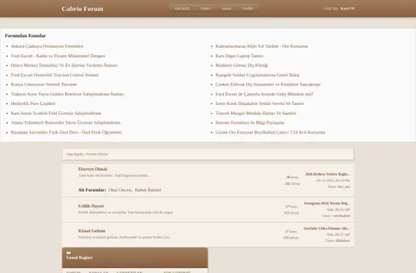 cabrioforum.com.tr masaüstü ekran görüntüsü