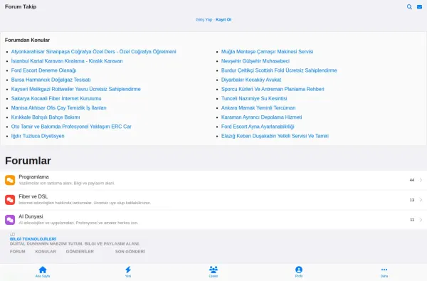 forumtakip.com.tr masaüstü ekran görüntüsü