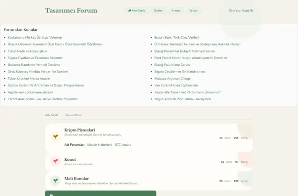 tasarimciforum.com.tr ekran görüntüsü