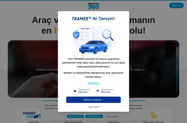 sigortam360.com ekran görüntüsü