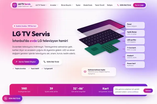 lgtelevizyonservis.com masaüstü ekran görüntüsü