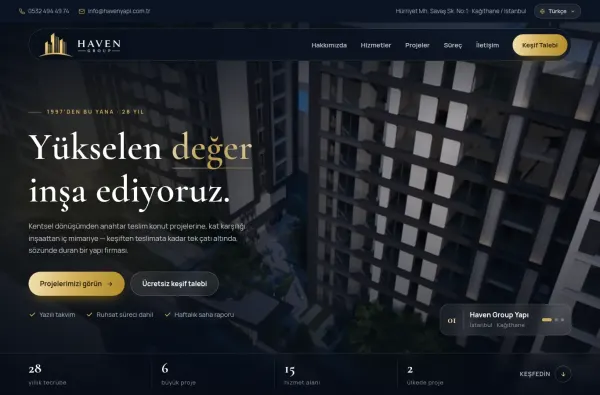 havenyapi.com.tr ekran görüntüsü