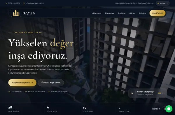 havenyapi.com.tr ekran görüntüsü