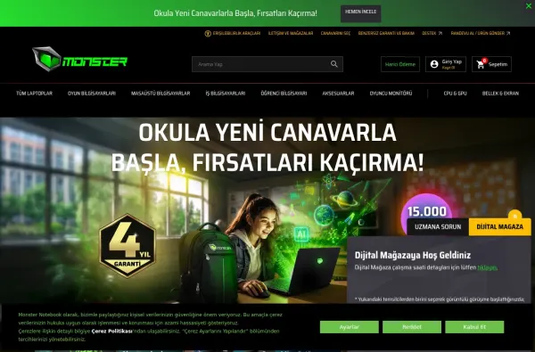 monsternotebook.com.tr masaüstü ekran görüntüsü