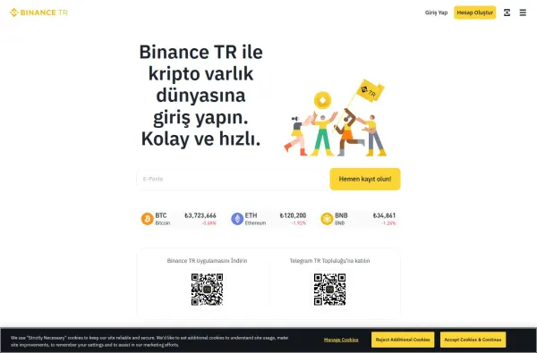 binance.tr masaüstü ekran görüntüsü