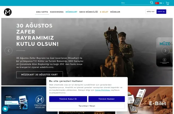 muze.gov.tr masaüstü ekran görüntüsü
