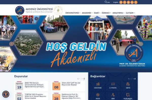 akdeniz.edu.tr masaüstü ekran görüntüsü