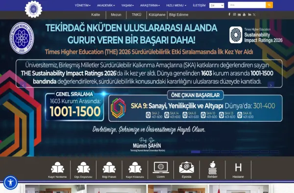 nku.edu.tr masaüstü ekran görüntüsü