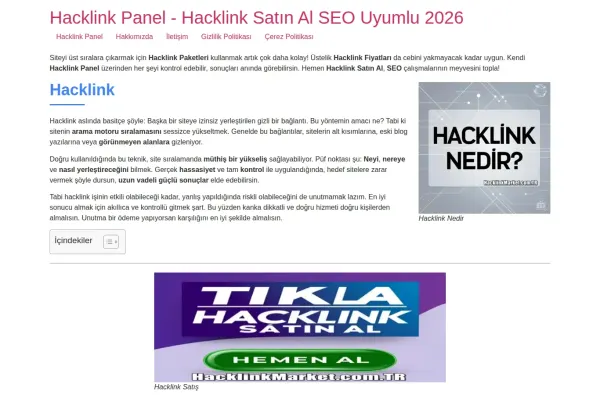 hacklinkmarket.com.tr masaüstü ekran görüntüsü