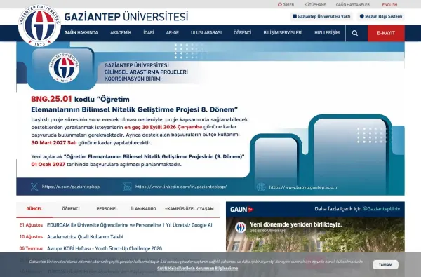 gantep.edu.tr masaüstü ekran görüntüsü