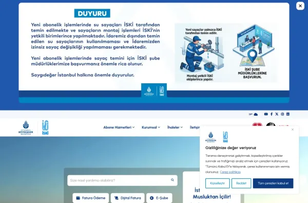 iski.gov.tr masaüstü ekran görüntüsü