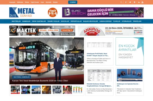 metaldunyasi.com.tr masaüstü ekran görüntüsü