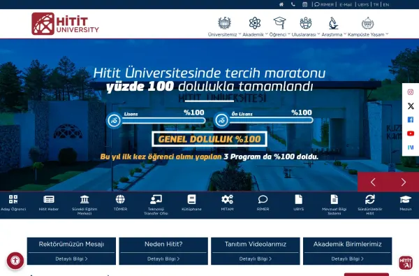 hitit.edu.tr masaüstü ekran görüntüsü