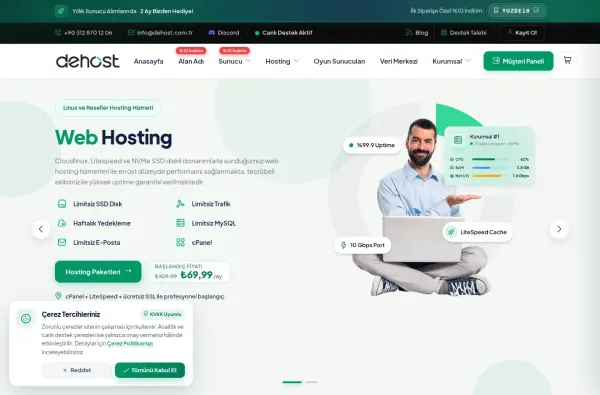 dehost.com.tr masaüstü ekran görüntüsü