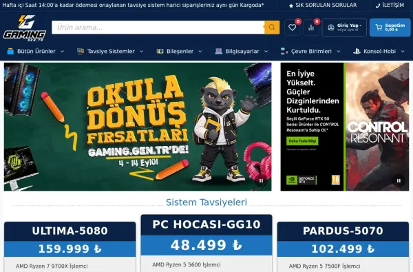 gaming.gen.tr masaüstü ekran görüntüsü