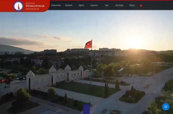 dpu.edu.tr masaüstü ekran görüntüsü