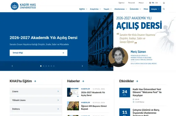 khas.edu.tr masaüstü ekran görüntüsü