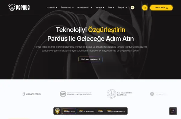 pardus.org.tr masaüstü ekran görüntüsü