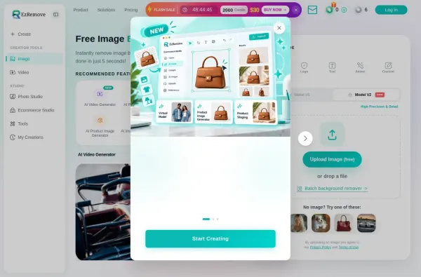 ezremove.ai masaüstü ekran görüntüsü