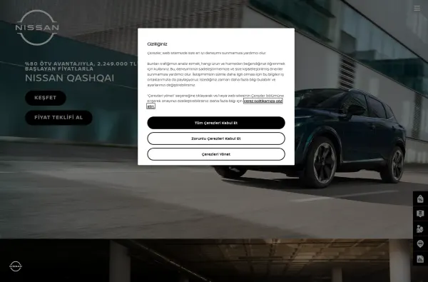 nissan.com.tr masaüstü ekran görüntüsü